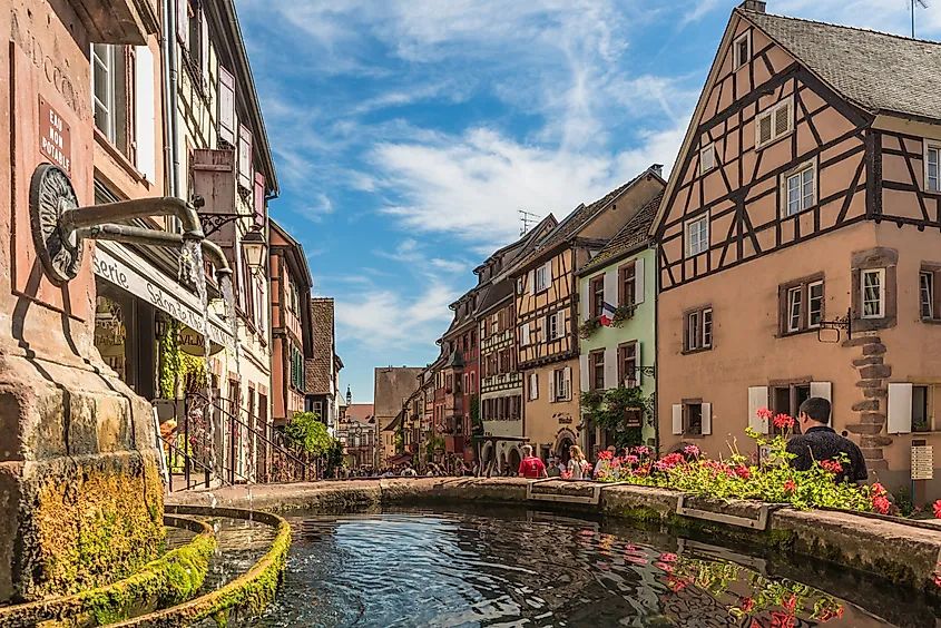 The beautiful town of Riquewihr, Alsace, France