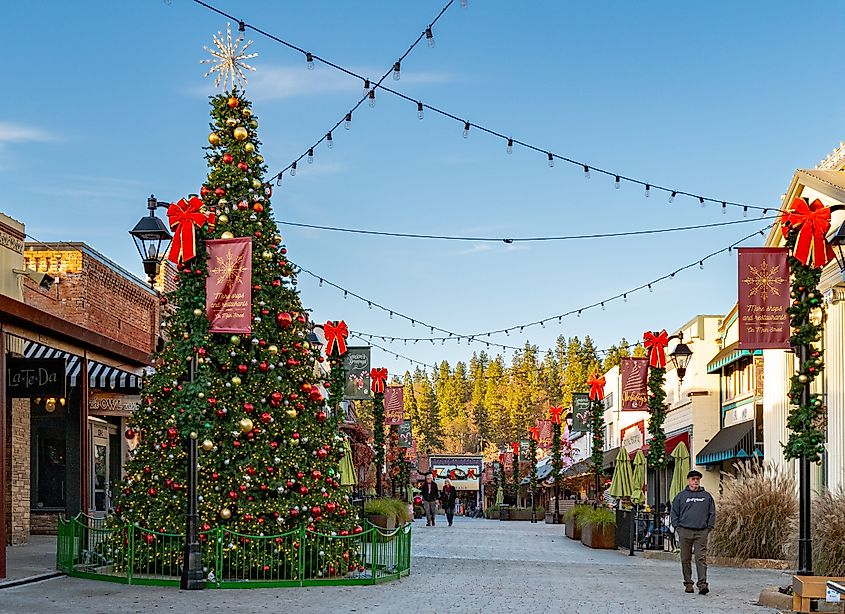 Christmas decorations in Grass Valley, California