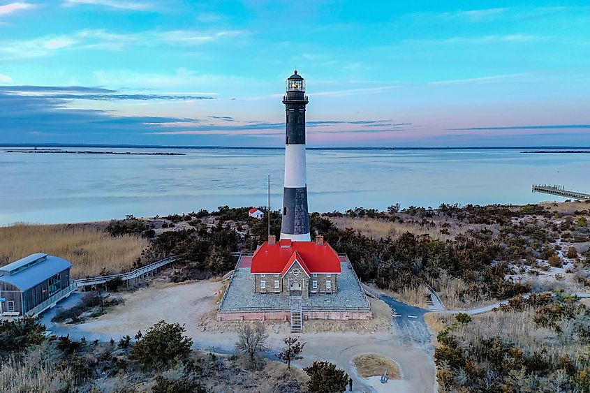 Fire Island Lighthouse in Fire Island, New York.