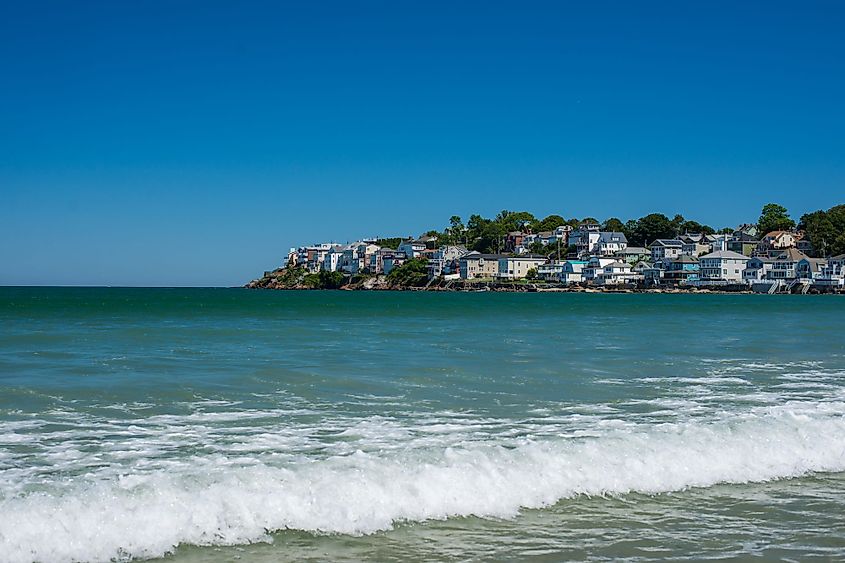 Cottages on a peninsula in Nahant, Massachusetts