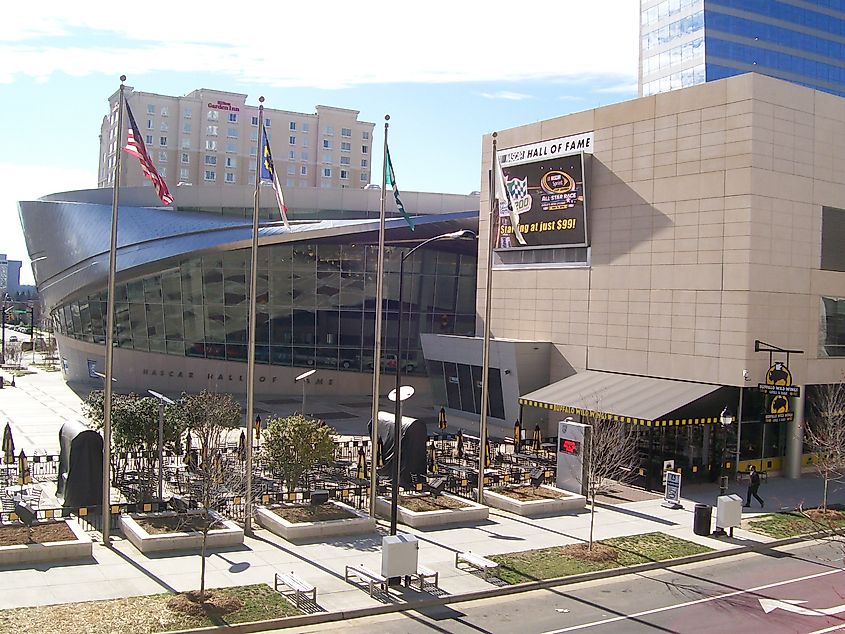 Photo of NASCAR Hall of Fame via Wikicommons