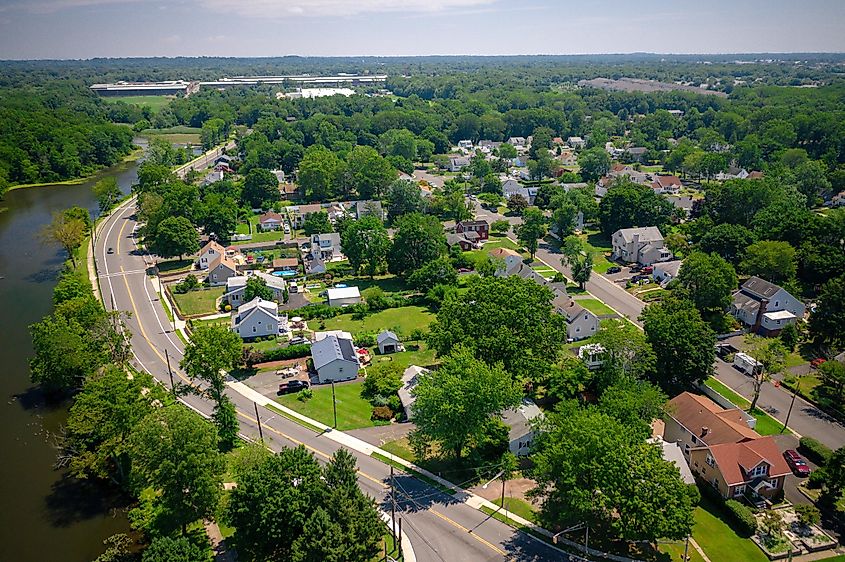 Aerial of Piscataway New Jersey