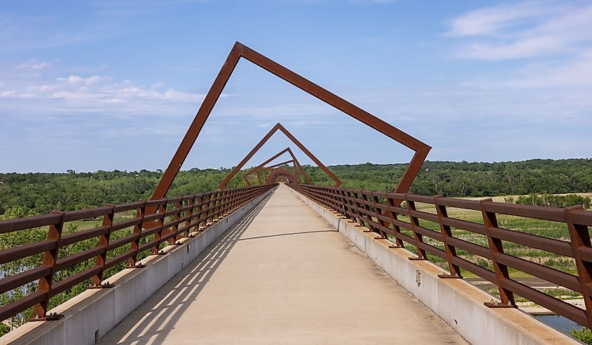 High Trestle Trail Bridge - A former railroad line turned into a bike trail.