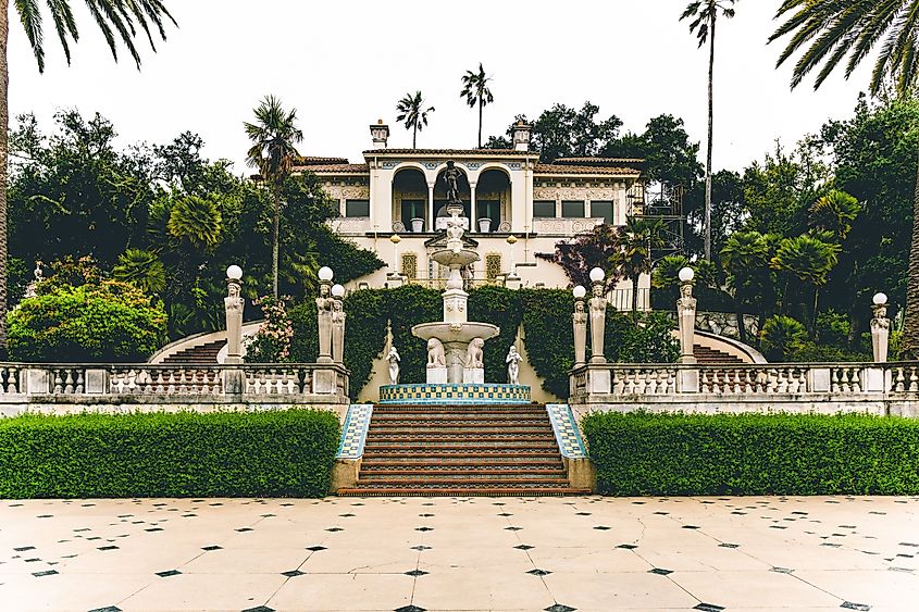 The Hearst Castle garden in San Simeon, California