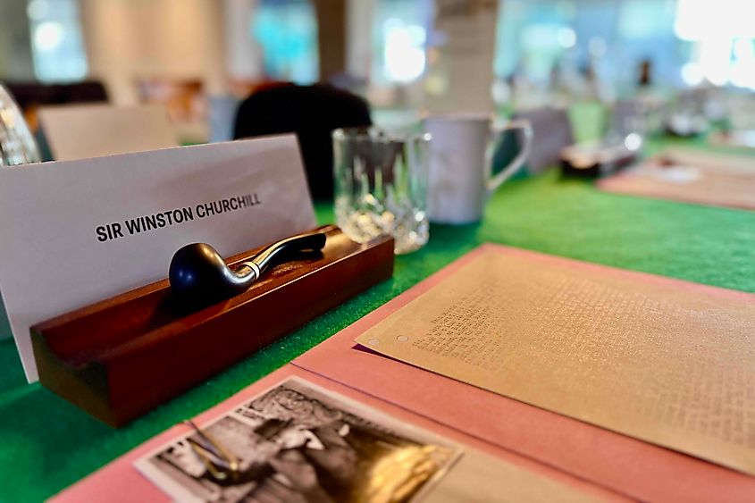 Winston Churchill and the Cabinet Table Image credit Bryan Dearsley