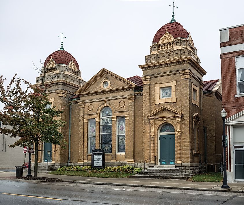 First Presbyterian Church in downtown Boonville.