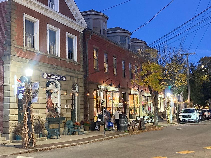 Historic Main Street in Wickford, Rhode Island.