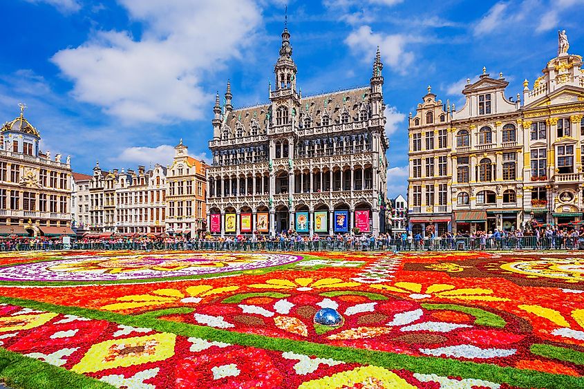 Grand Place during Flower Carpet festival. 