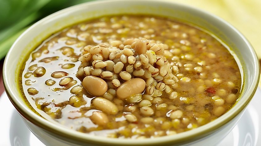 Barley and bean soup, a common food for Ancient Roman gladiators.