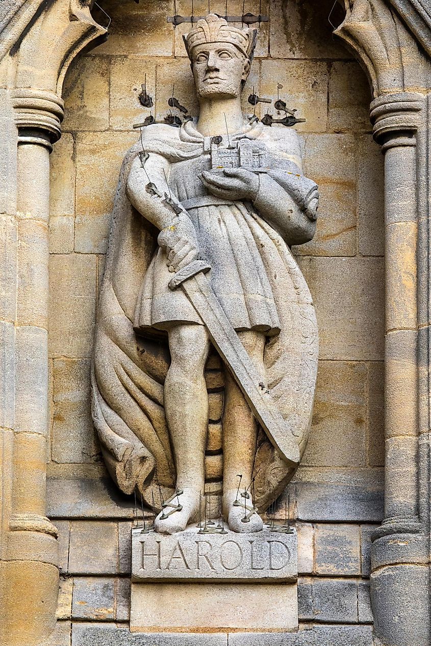 Statue of Harold Godwinson. Image by chrisdorney via Shutterstock