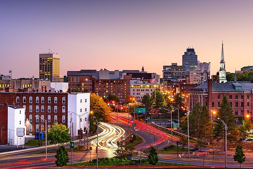 Worcester, Massachusetts, downtown skyline.