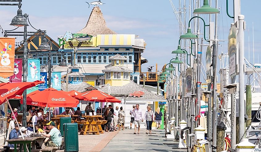 The popular Harborwalk Village, Destin, Florida. 