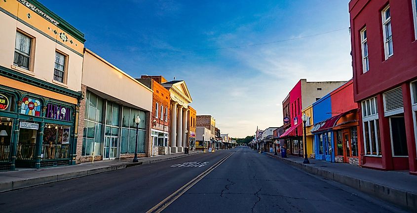 Bullard Street in downtown Silver City, New Mexico.