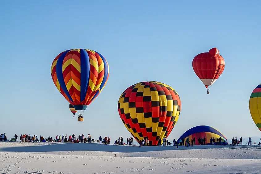 Hot air balloons in Alamogordo, New Mexico.