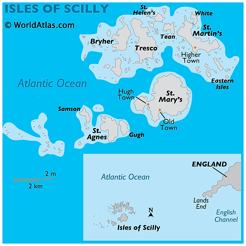 Isles of Scilly map