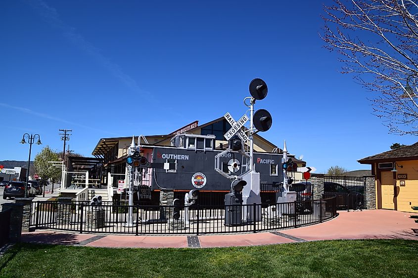 The train depot museum in Tehachapi, California