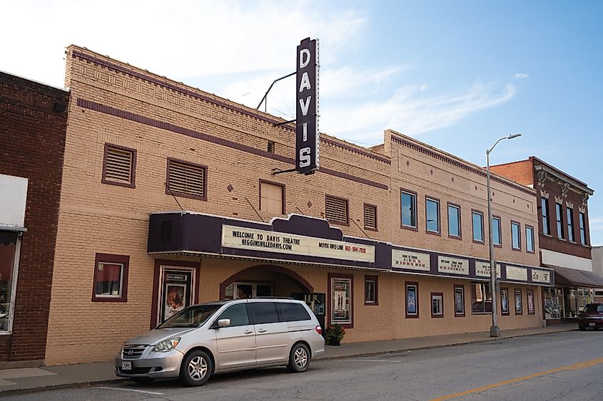 The Davis Theatre in Higginsville, Missouri.