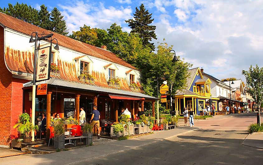 Street scene in Baie-Saint-Paul, Quebec, Canada.