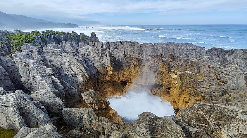 The Pancake Rocks area of New Zealand.