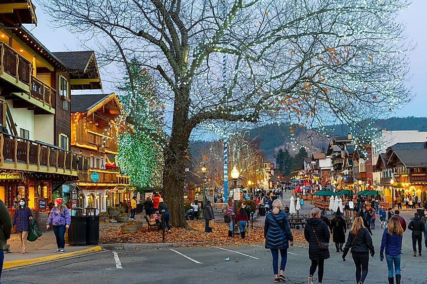 Main Street in Leavenworth, Washington.