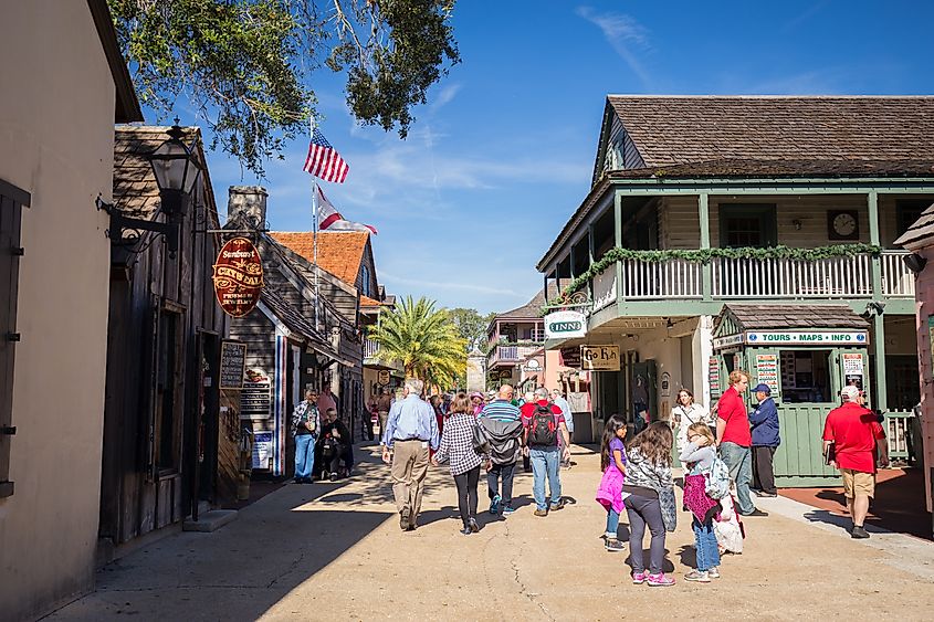 The Plaza de la Constitucion in St. Augustine, Florida. Editorial credit: Mia2you / Shutterstock.com