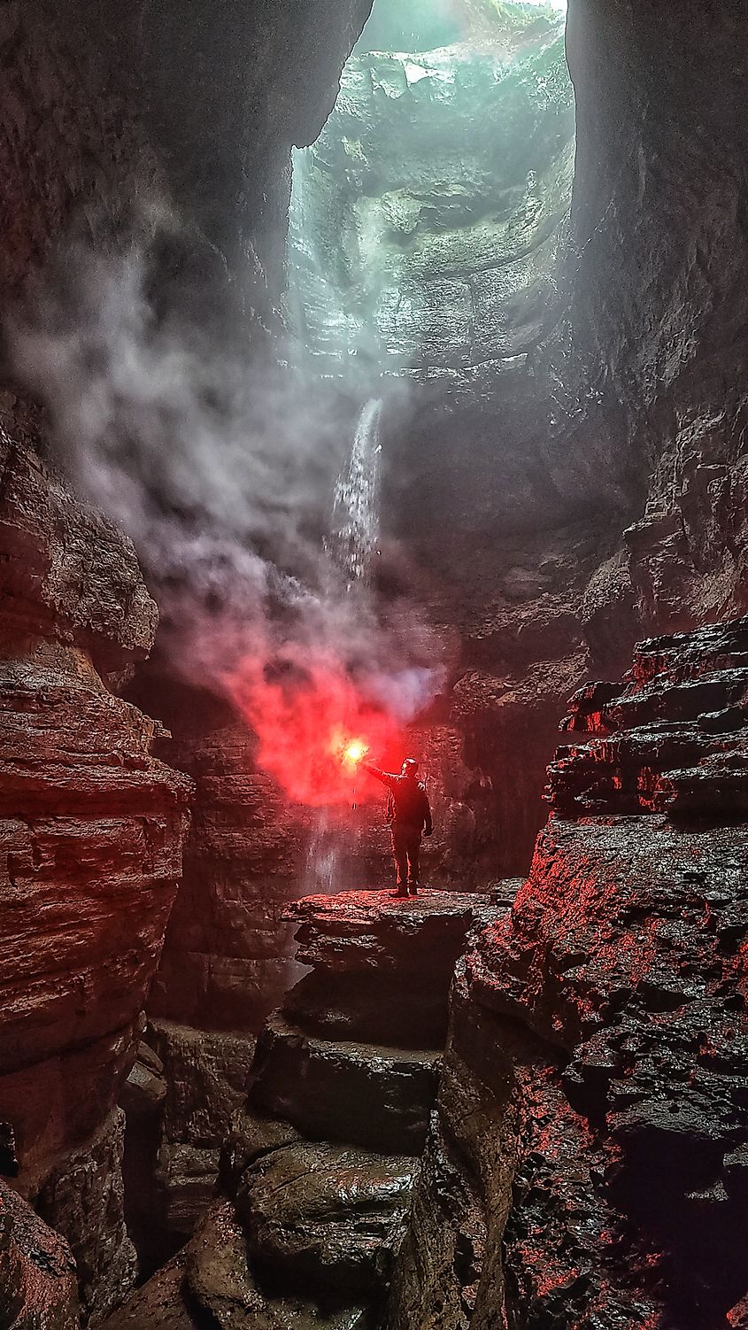 Stephens Gap Cave is located near Woodville, Alabama.