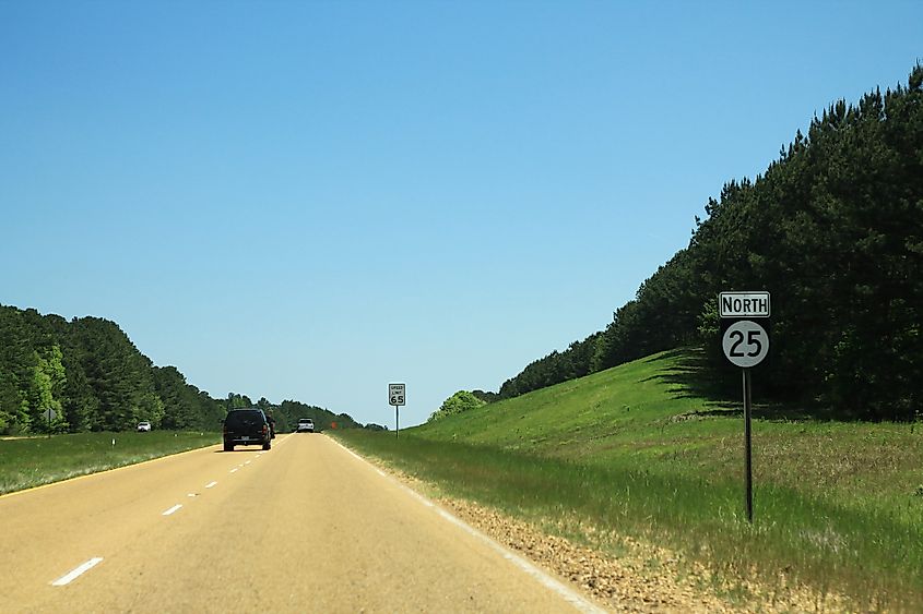 Mississippi Highway 25 near Carthage.