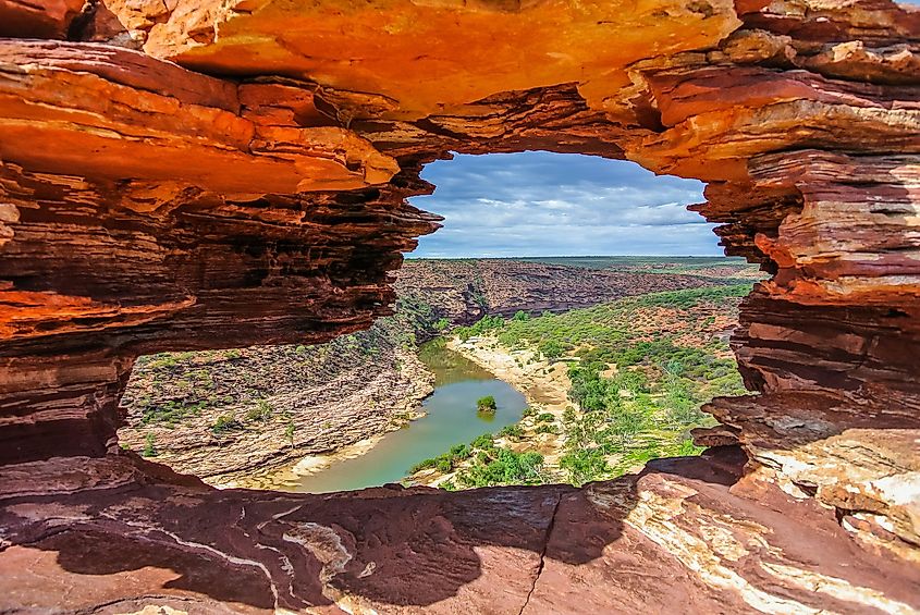 View of Murchison River from Nature's Window, Kalbarri National Park, Western Australia