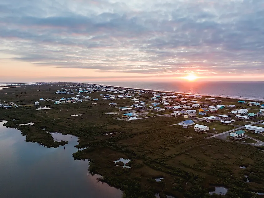 Overlooking Grand Isle, Louisiana.