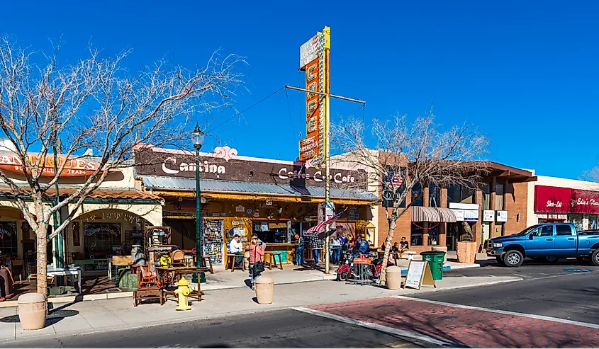 Downtown streets of Boulder City, Nevada.
