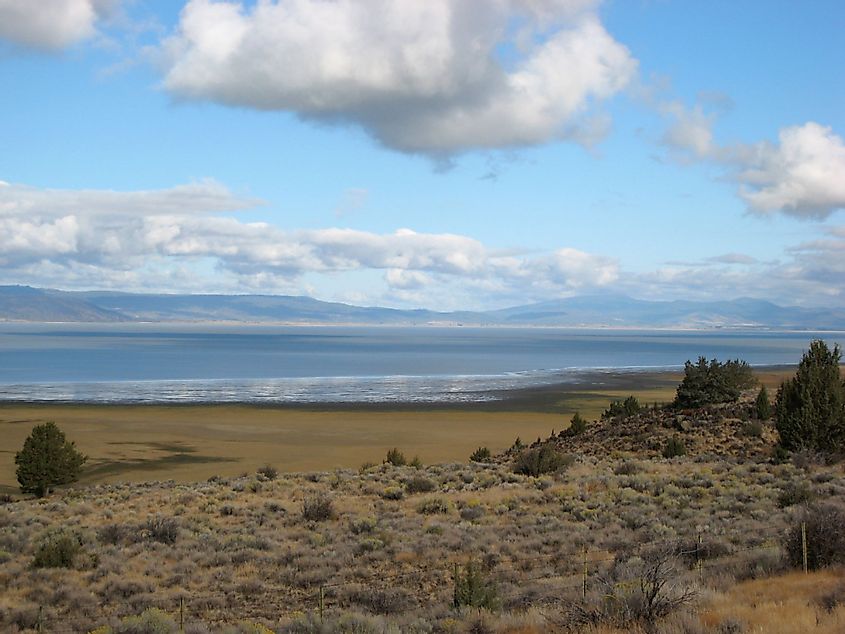 Goose Lake on the California-Oregon border