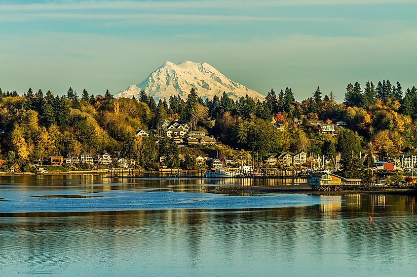 The waterfront in Olympia, Washington.