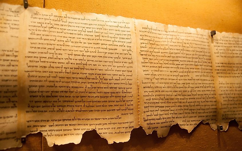 Dead Sea Scroll at Qumran, Israel