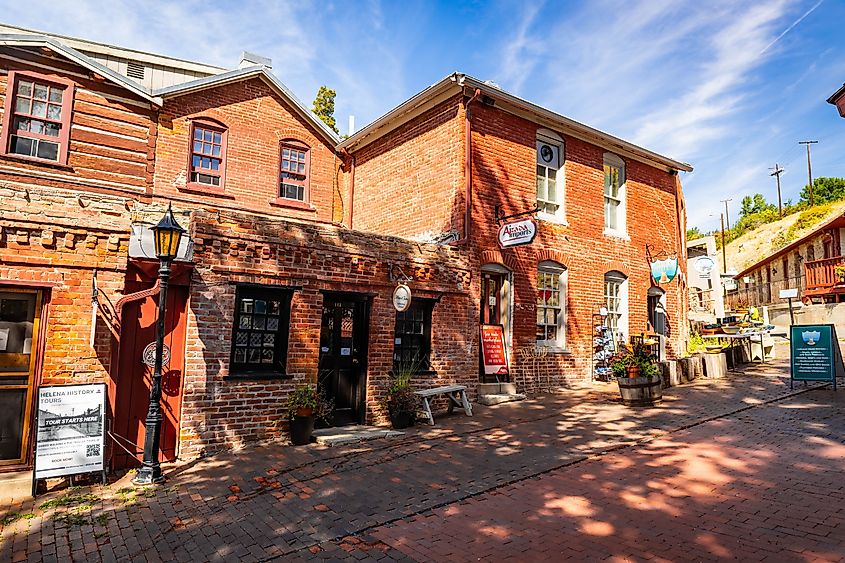 Buildings on Reeder's Alley in Helena, Montana.