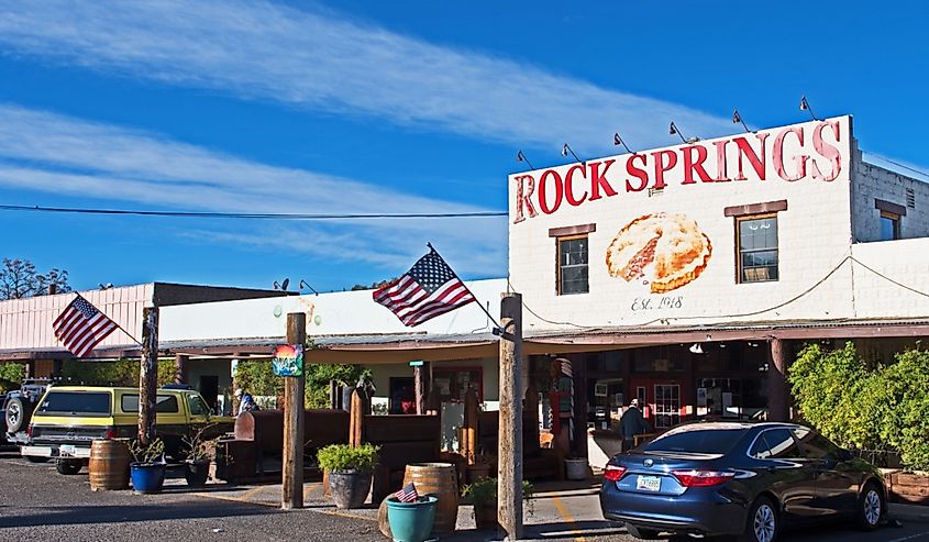 The Rock Springs cafe is an Old West style diner just off Interstate 17 and particularly known for its vast choice of pies.