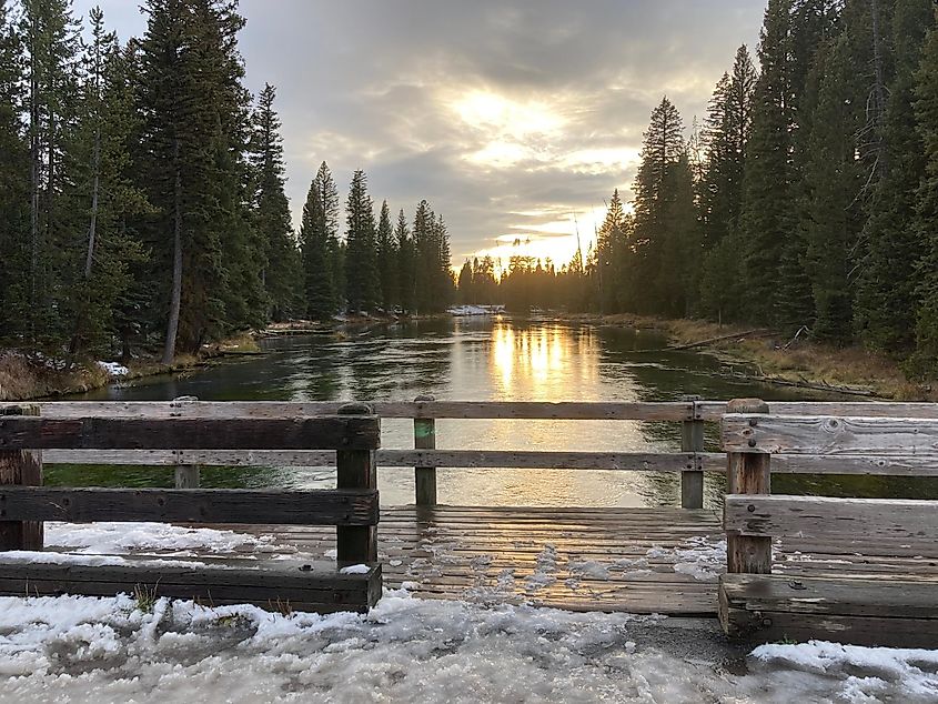 Island park, Idaho, during Winter.