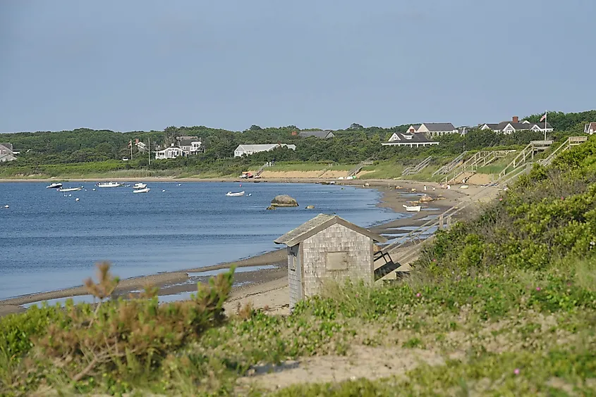 The beautiful coastline of Nantucket, Massachusetts.