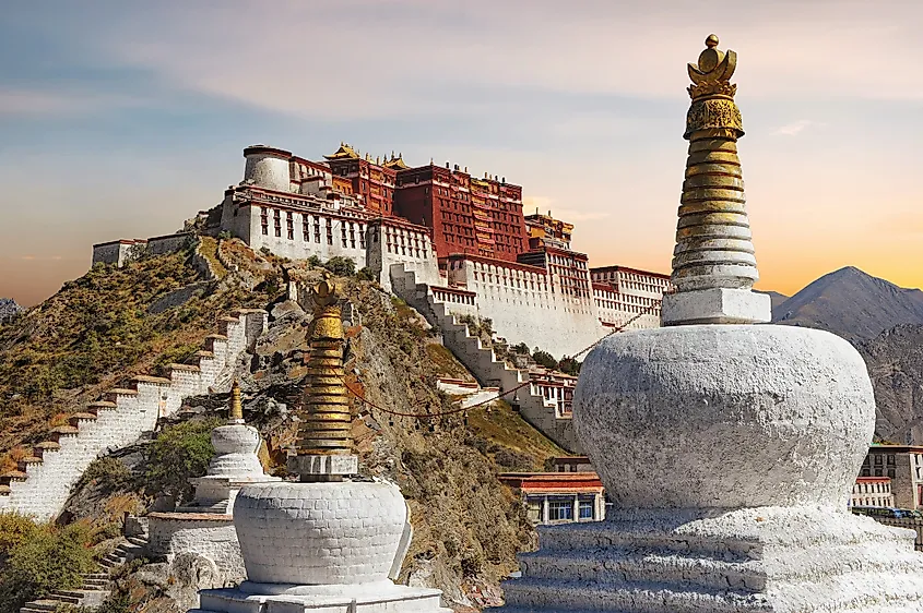 The Potala Palace in Lhasa, Tibet.