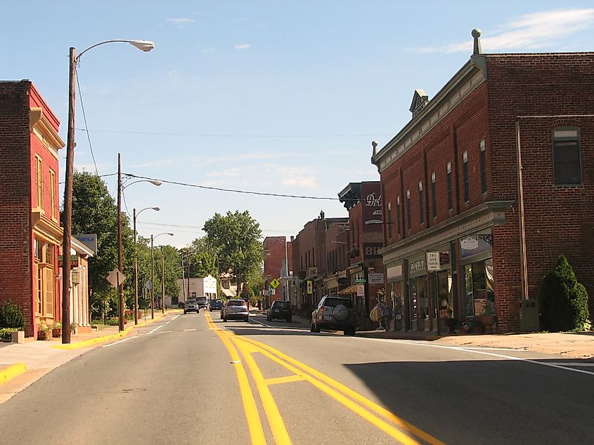 View of South Main Street in Gordonsville, VA