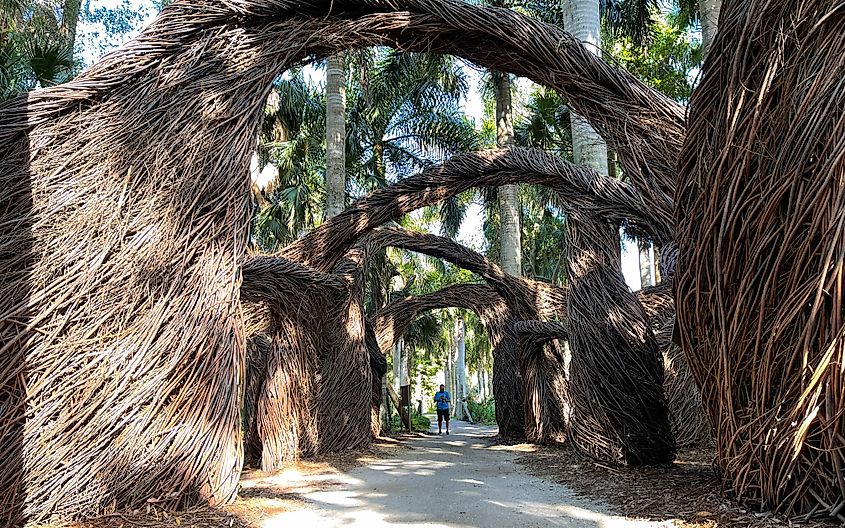 a tropical botanical garden in Vero Beach, Florida