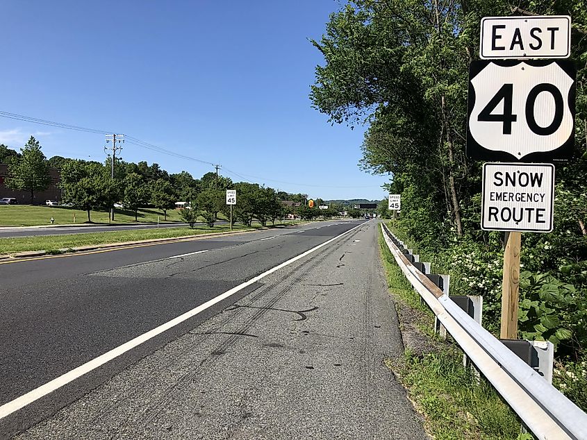 U.S. Route 40 eastbound in Havre de Grace