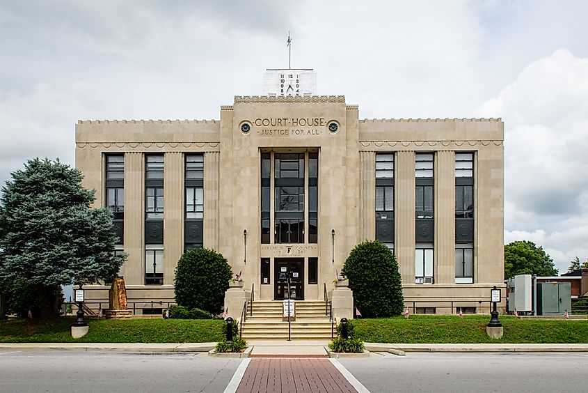 The Franklin County Courthouse in Winchester, Tennessee.