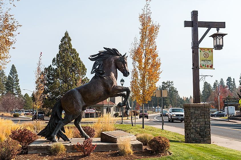 The Main Street in Sisters, Oregon
