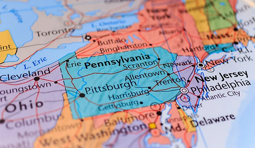 What Is The Capital Of Pennsylvania Worldatlas