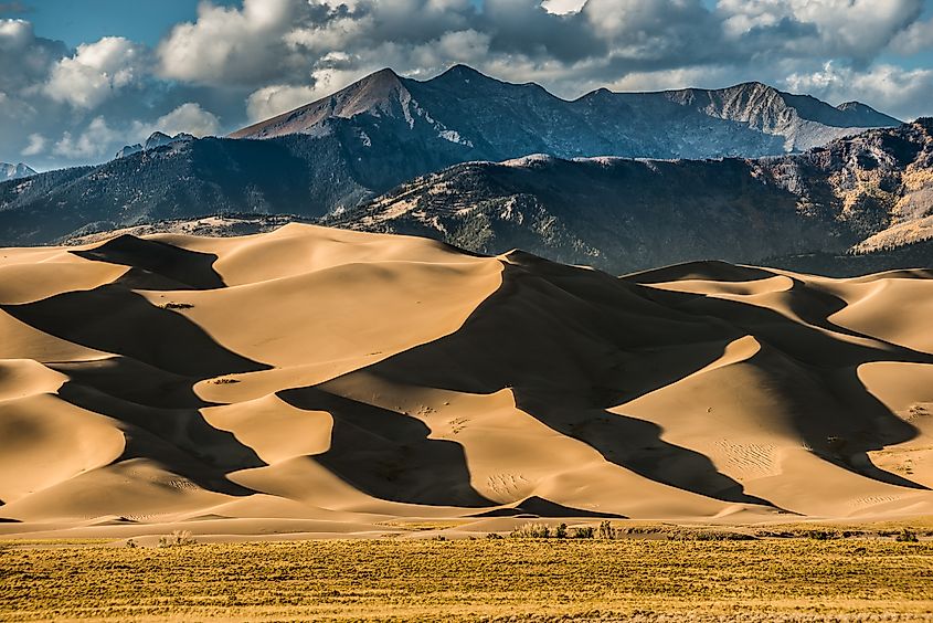 Great Sand Dunes National Park Colorado at Sunset.