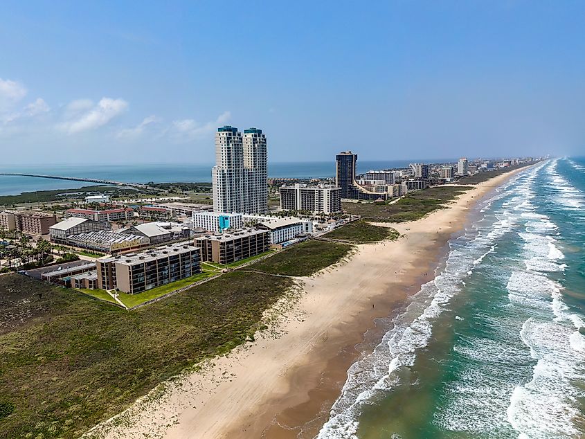 The spectacular beach town of South Padre, Texas.