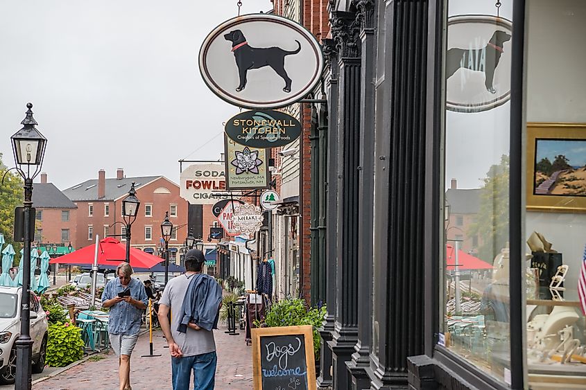 Downtown area of Newburyport, Massachusetts. Image credit Heidi Besen via Shutterstock