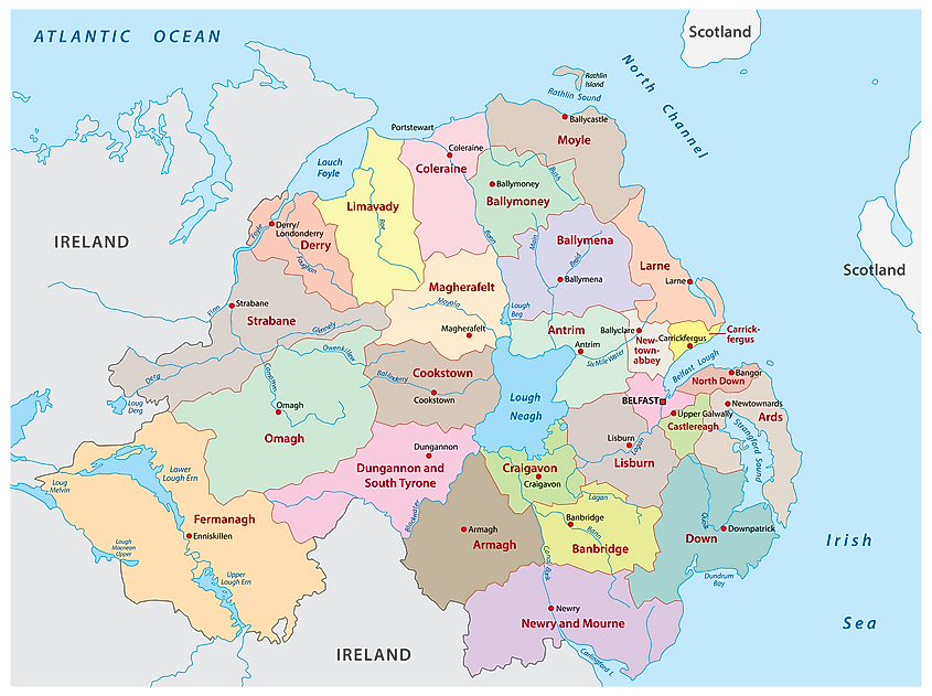 Northern ireland map
