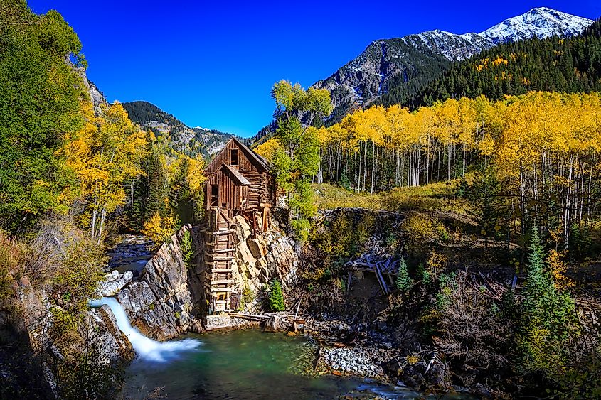 The beautiful Crystal Mill near Marble, Colorado.