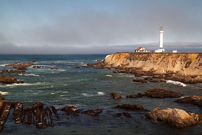 Point Arena Light lighthouse in Mendicino California.